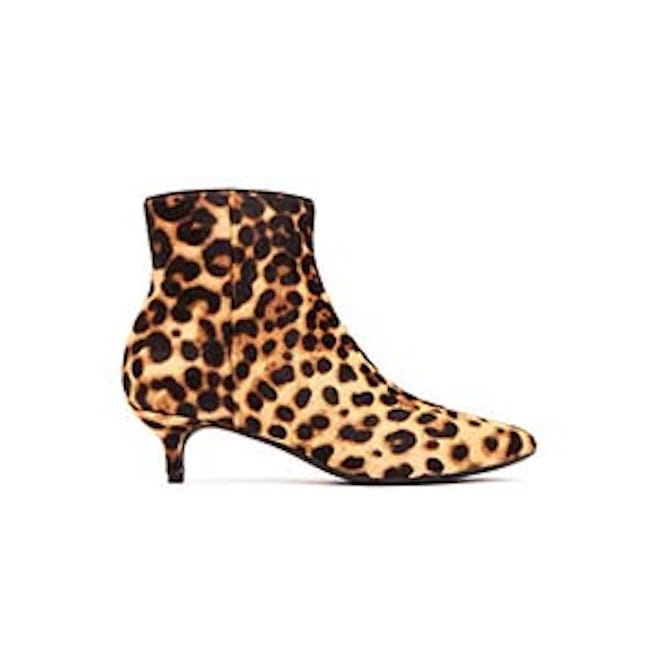 Nora Leopard Haircalf Kitten Heel Boot
