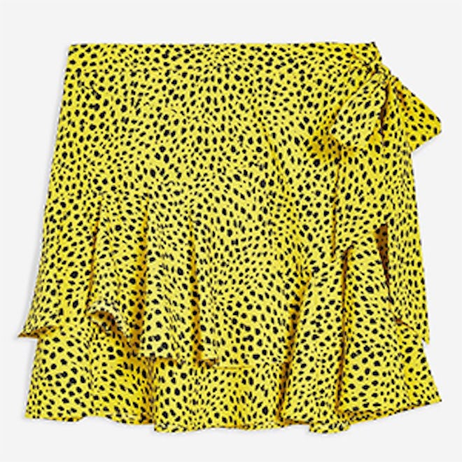 Animal Magic Ruffle Mini Skirt