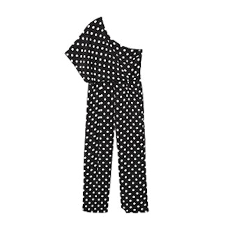 Polka-Dots Asymmetric Jumpsuit