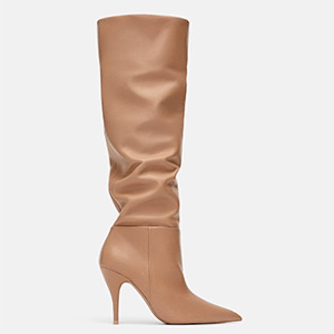 Soft Leather High Heeled Boots