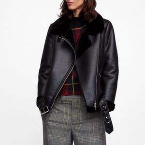 contrasting biker jacket zara