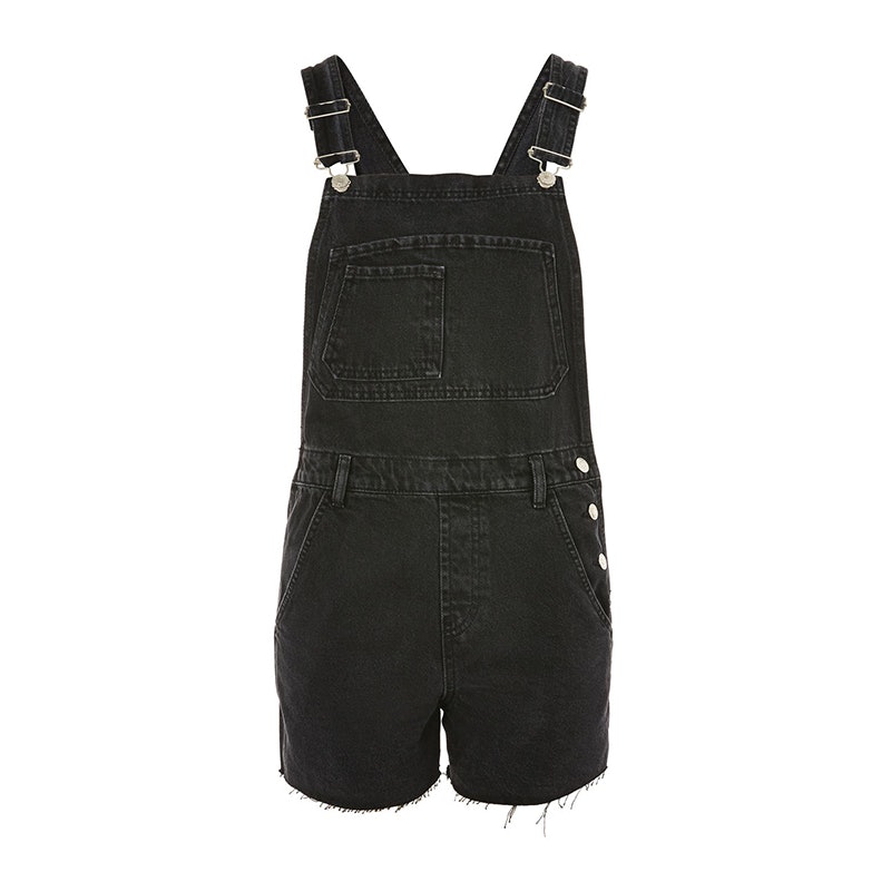 Topshop dungaree cheap shorts